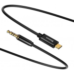 Baseus Yiven καλώδιο ήχου επίχρυσο USB-C σε mini jack 3,5mm, 1.2m μαύρο